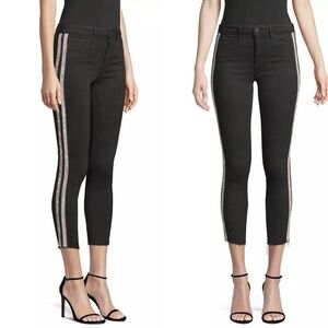 L'AGENCE // margot side stripe skinny high rise cropped stretch denim jeans
